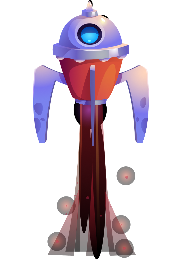 purple ship launching